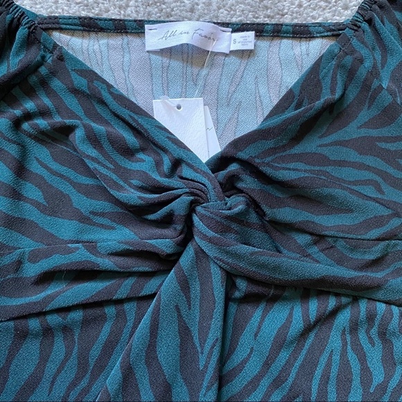 All in Favor Emerald Zebra Bodycon Mini Dress - Picture 11 of 16